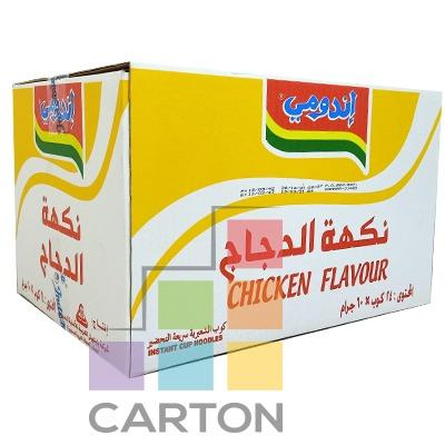 INDOMIE CUP NOODLE CHICKEN FLAVOUR  24*60 GM